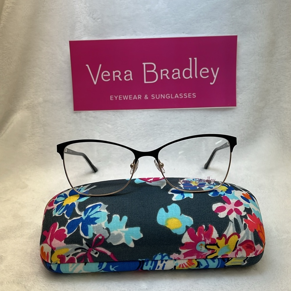 Vera Bradley Suzana Pretty Posies Frames/Glasses WITH Matching Case